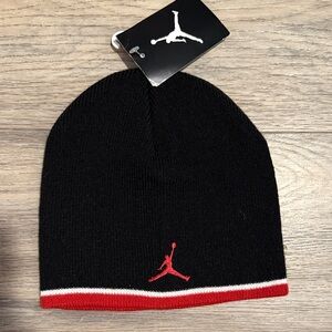 Jordan Black and Red Knit Hat